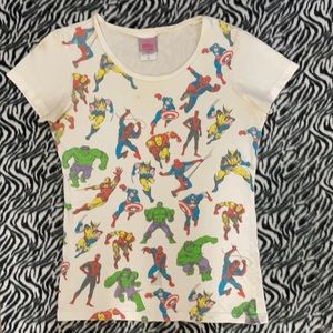 Mighty Fine Presents Marvel Comics. Size medium. Awesome Super Heroes shirt.